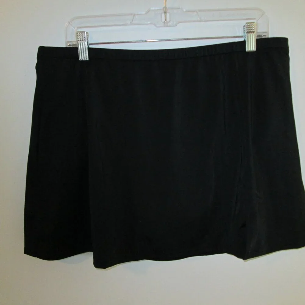 NWT Swim Solutions Plus Women's Thigh Minimizer Swim Skirt Black 22W - Picture 5 of 8